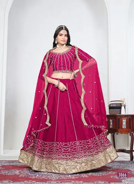 Pink Colour Mehvish Vol 36 By Dani Creation Art Silk Mirror Work Embroidered Lehenga Choli 3066
